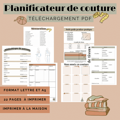 Planificateur de couture
