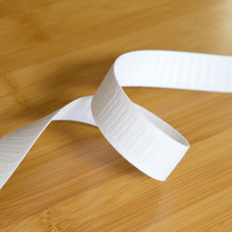 Élastique 1" anti-roll blanc